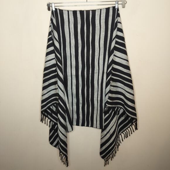 Lucky Brand Throw Blanket 37 X 76 Striped Cotton Blend - Picture 1 of 5